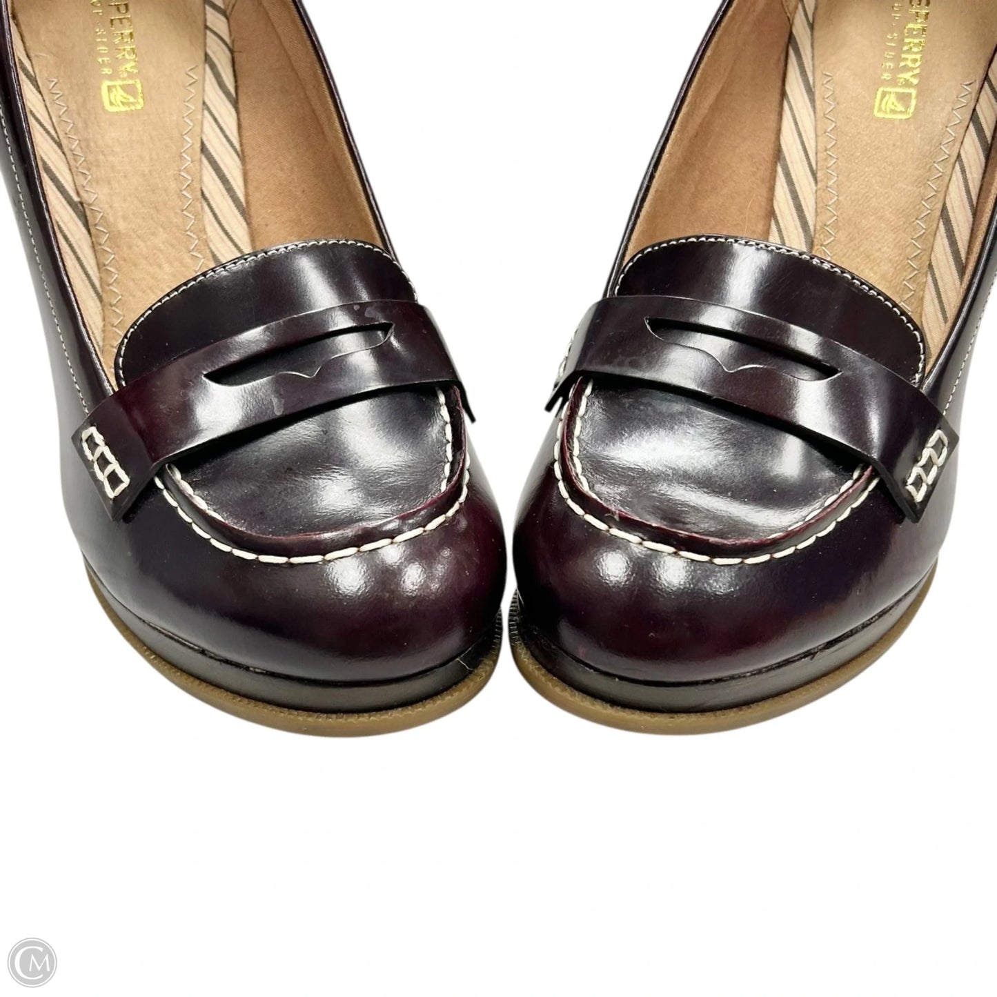 Shoes Heels Wedge By Sperry In Maroon, Size: 10