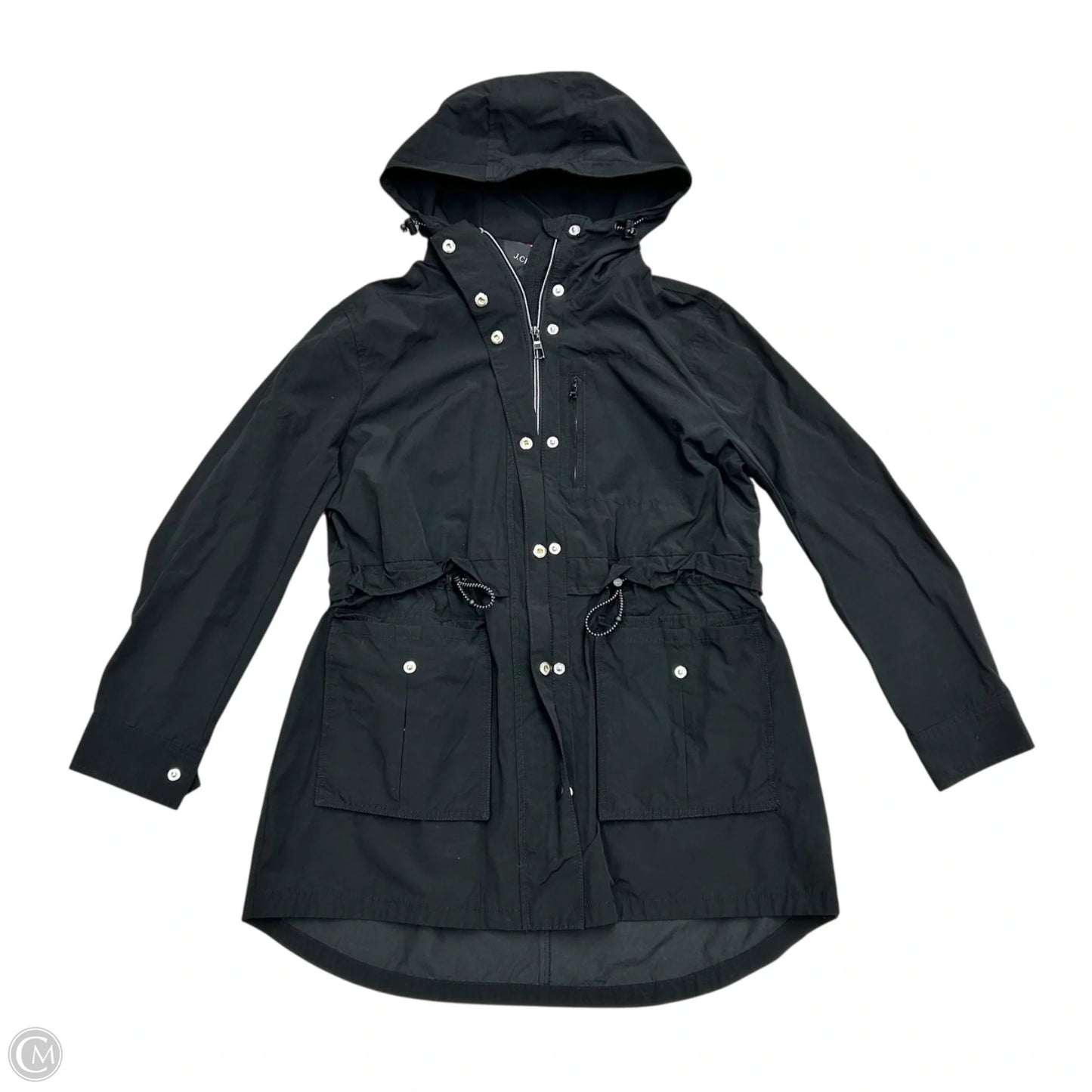 Coat Raincoat By J. Crew In Black, Size: Xs