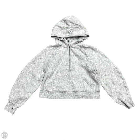Athletic Jacket By Lululemon In Grey, Size: Xs/S