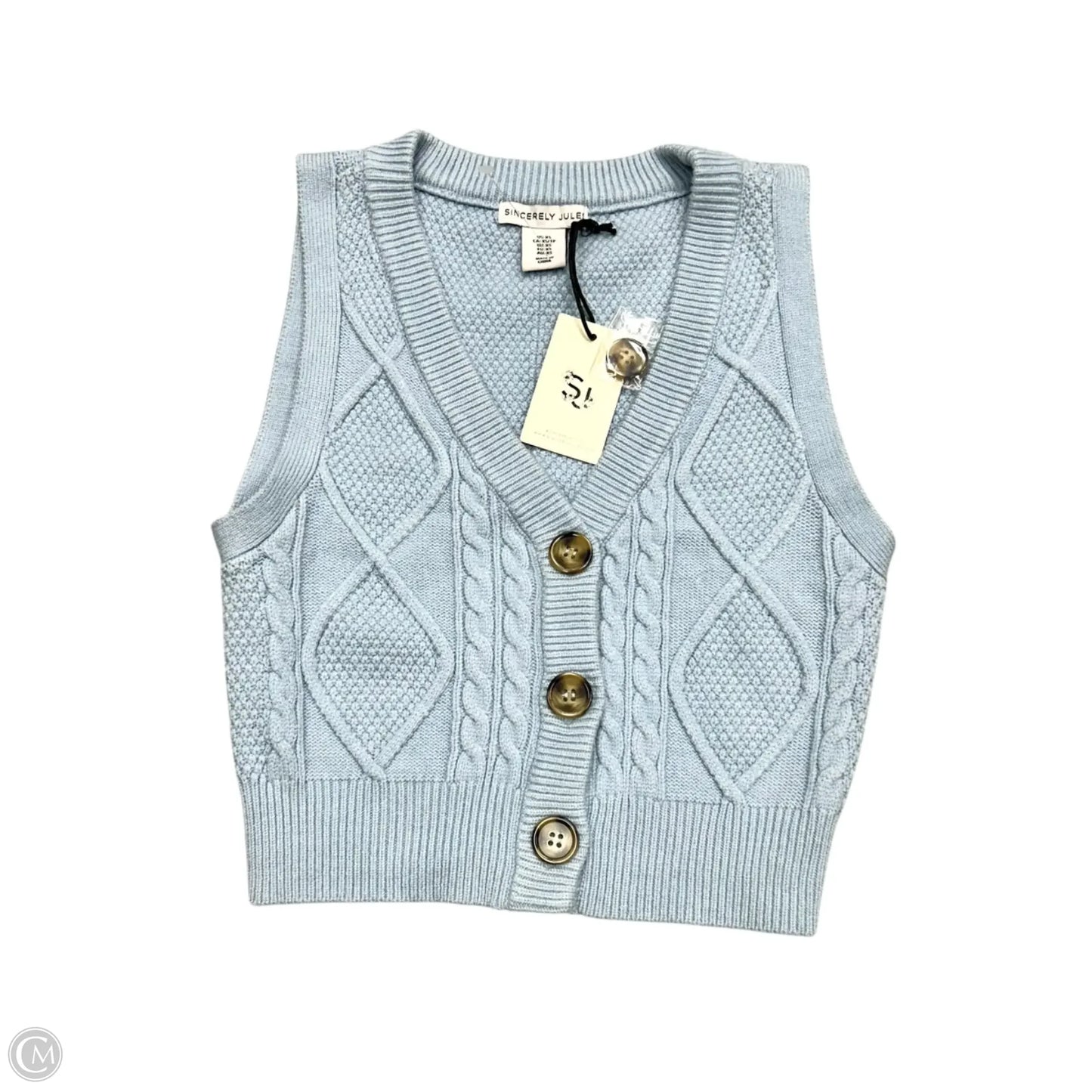 Vest Sweater By Sincerely Jules In Blue, Size: Xs