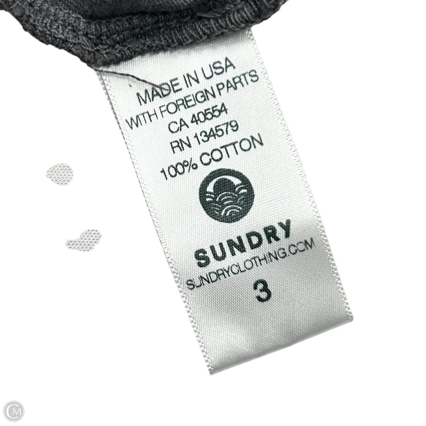 Top Short Sleeve Basic By Sundry In Grey, Size: L