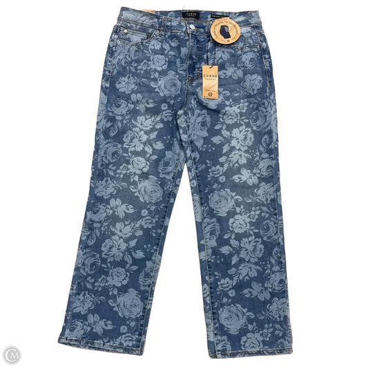 Jeans Cropped By Curve Appeal In Blue Denim, Size: 8