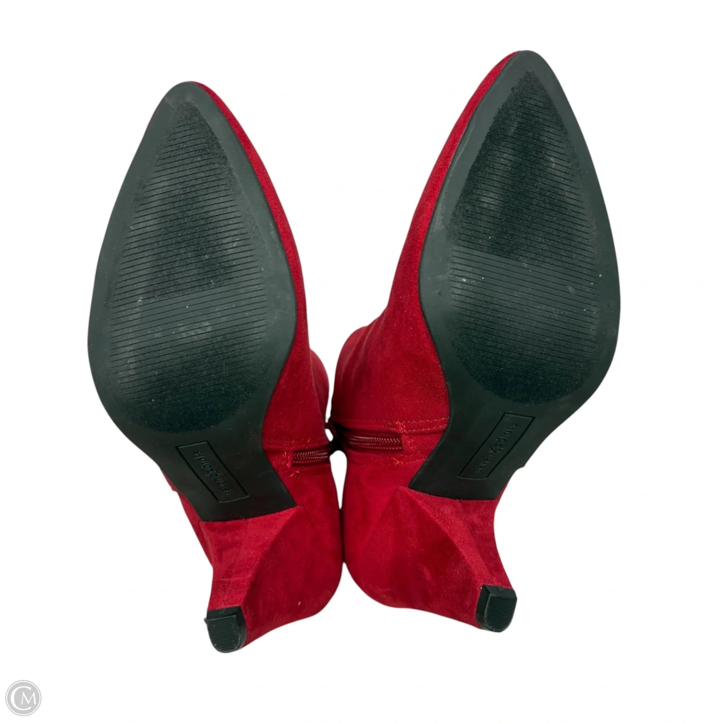 Boots Ankle Heels By Seven Dials In Red, Size: 7.5