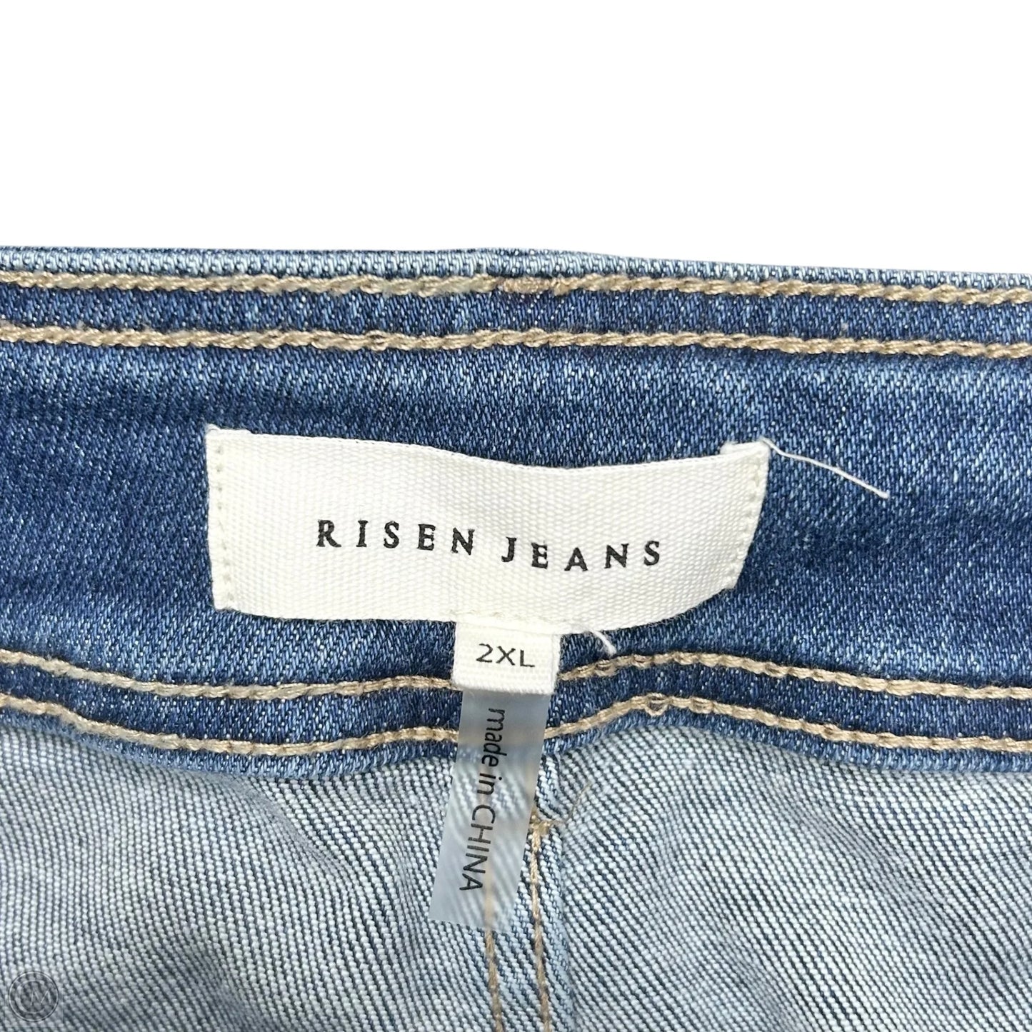 Jeans Straight By Risen In Blue Denim, Size: 2x