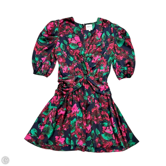 Dress Designer By Misa In Navy, Green & Pink, Size: Xs