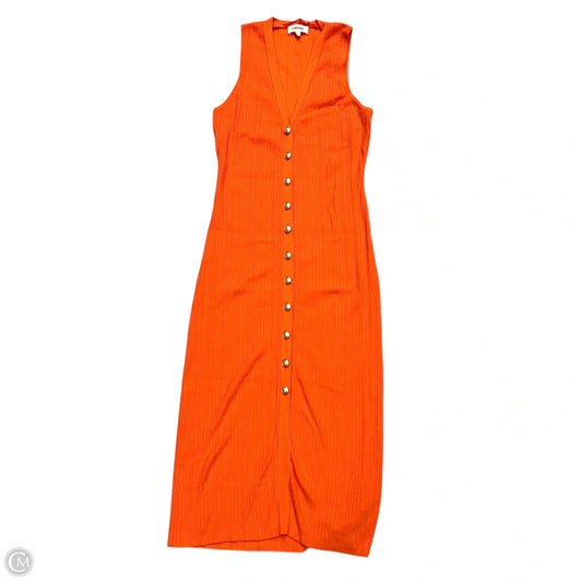 Dress Casual Midi By L Agence In Orange, Size: Xs