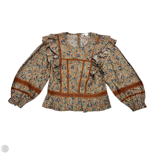 Top Long Sleeve By Veronica Beard In Paisley Print, Size: M