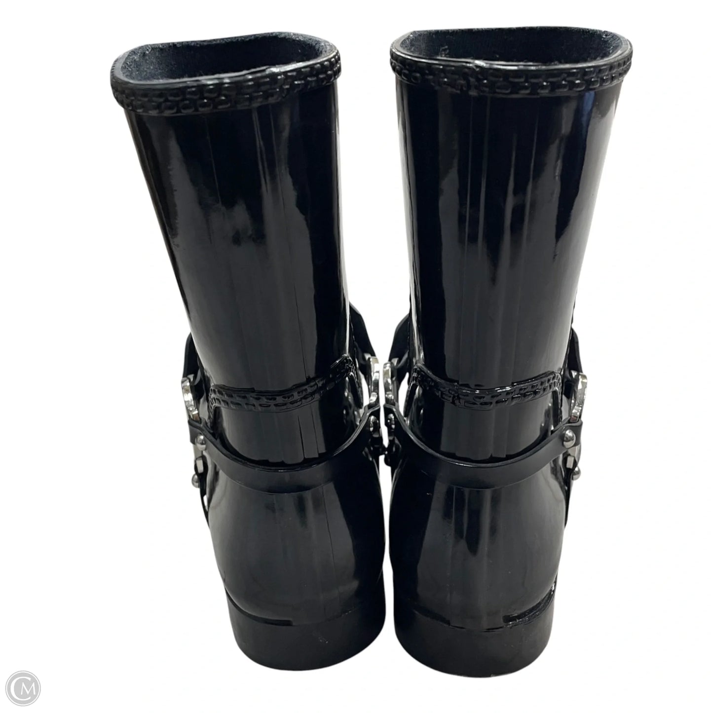 Boots Rain By Michael By Michael Kors In Black & Silver, Size: 9