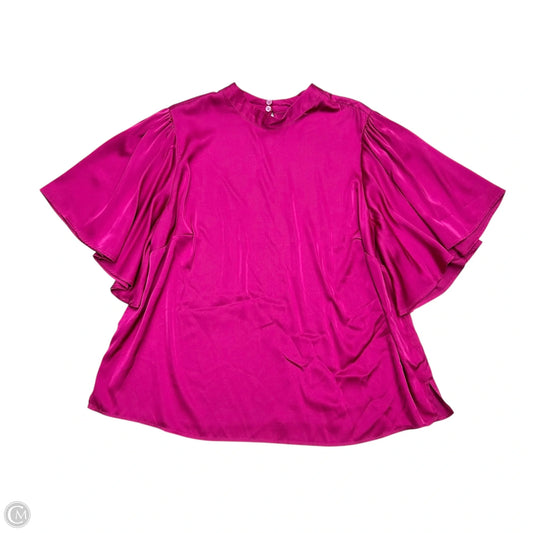 Top Short Sleeve By Eloquii In Pink, Size: 1x