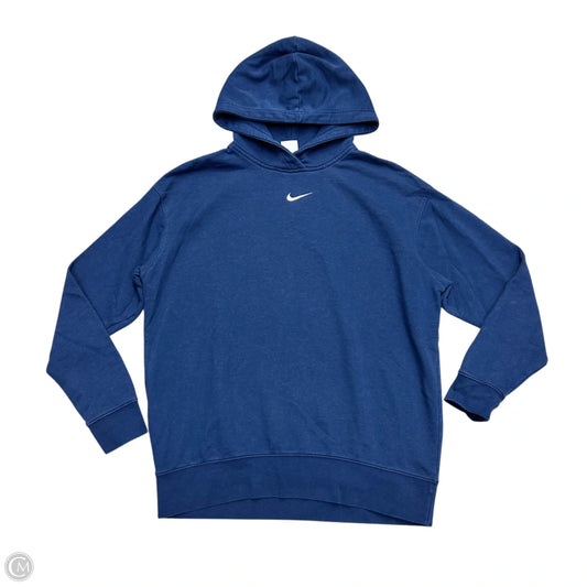 Sweatshirt Hoodie By Nike In Blue, Size: S