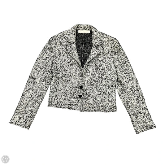 Blazer Luxury Designer By Valentino-garavani In Black & Cream, Size: L