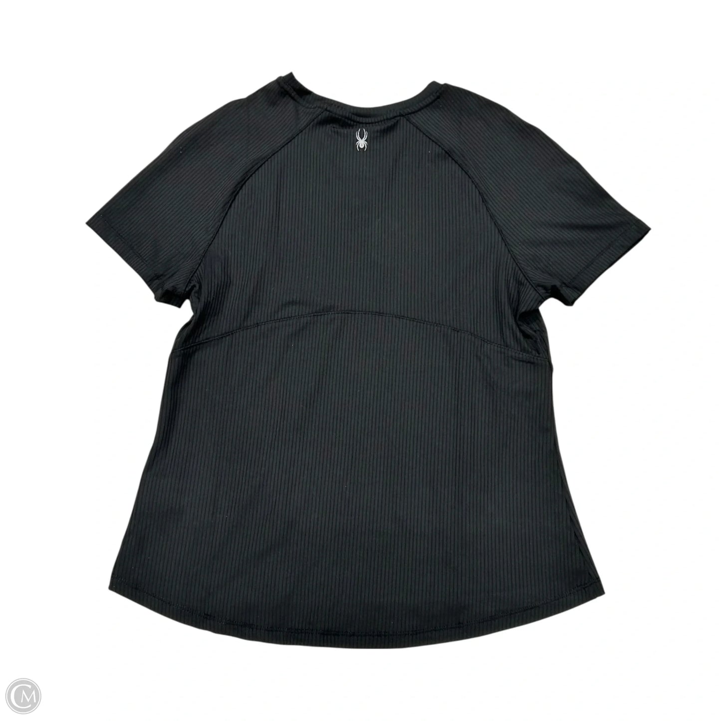 Athletic Top Short Sleeve By Spyder In Black, Size: M