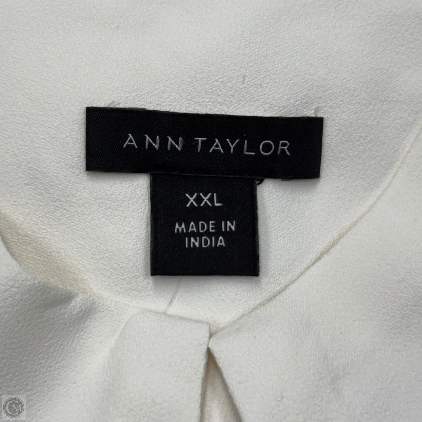 Top Long Sleeve By Ann Taylor In Cream, Size: Xxl