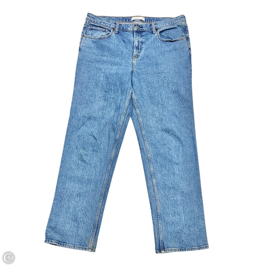 Jeans Straight By Abercrombie And Fitch In Blue Denim, Size: 14