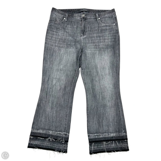 Jeans Straight By Liverpool In Grey Denim, Size: 14