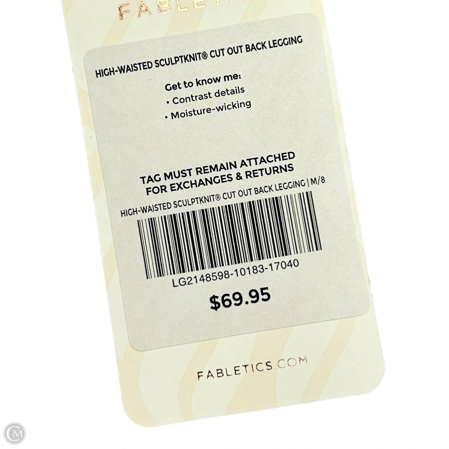 Athletic Leggings By Fabletics In Mauve, Size: M