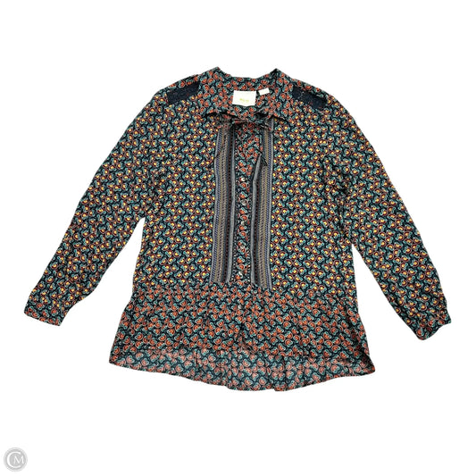 Tunic 3/4 Sleeve By Maeve In Blue & Orange, Size: Xs