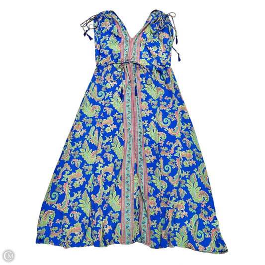 Dress Casual Maxi By Boho Fashion In Black & Green, Size: M