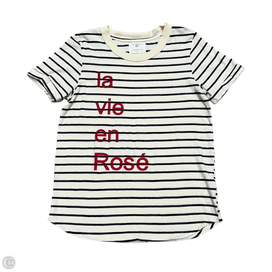 Top Short Sleeve By Sol Angeles In Striped Pattern, Size: M