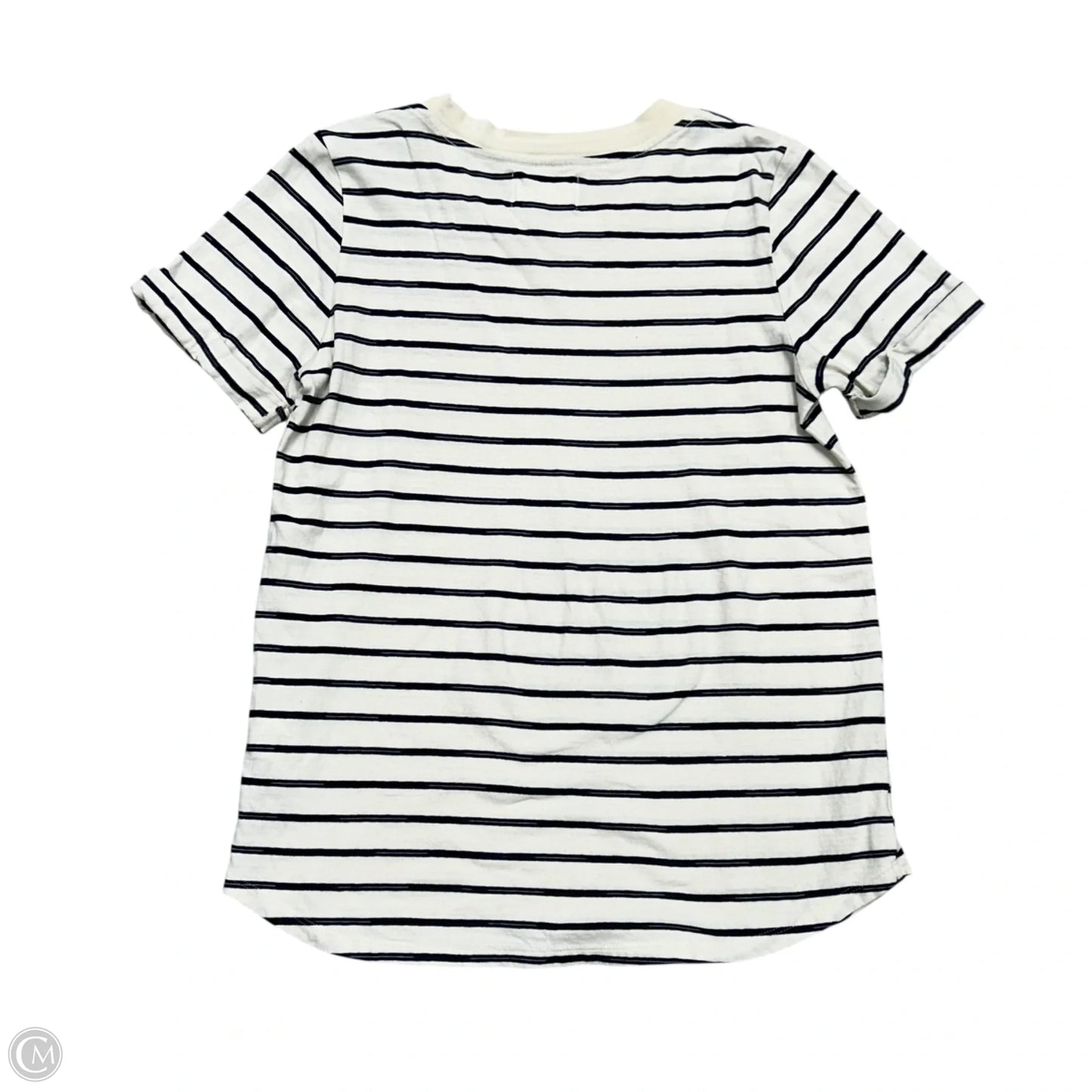Top Short Sleeve By Sol Angeles In Striped Pattern, Size: M