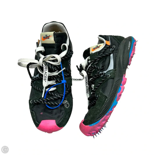 Shoes Luxury Designer By Off-white In Black & Pink, Size: 6.5