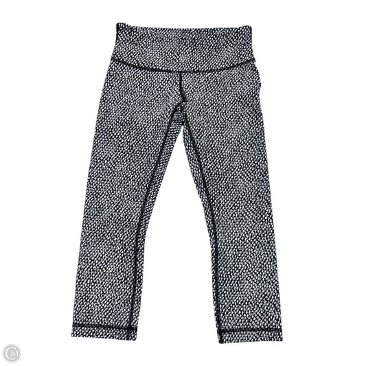 Athletic Leggings Capris By Lululemon In Black & White, Size: S