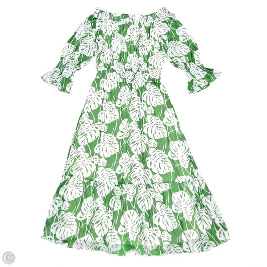 Dress Casual Maxi By Chicos In Tropical Print, Size: L