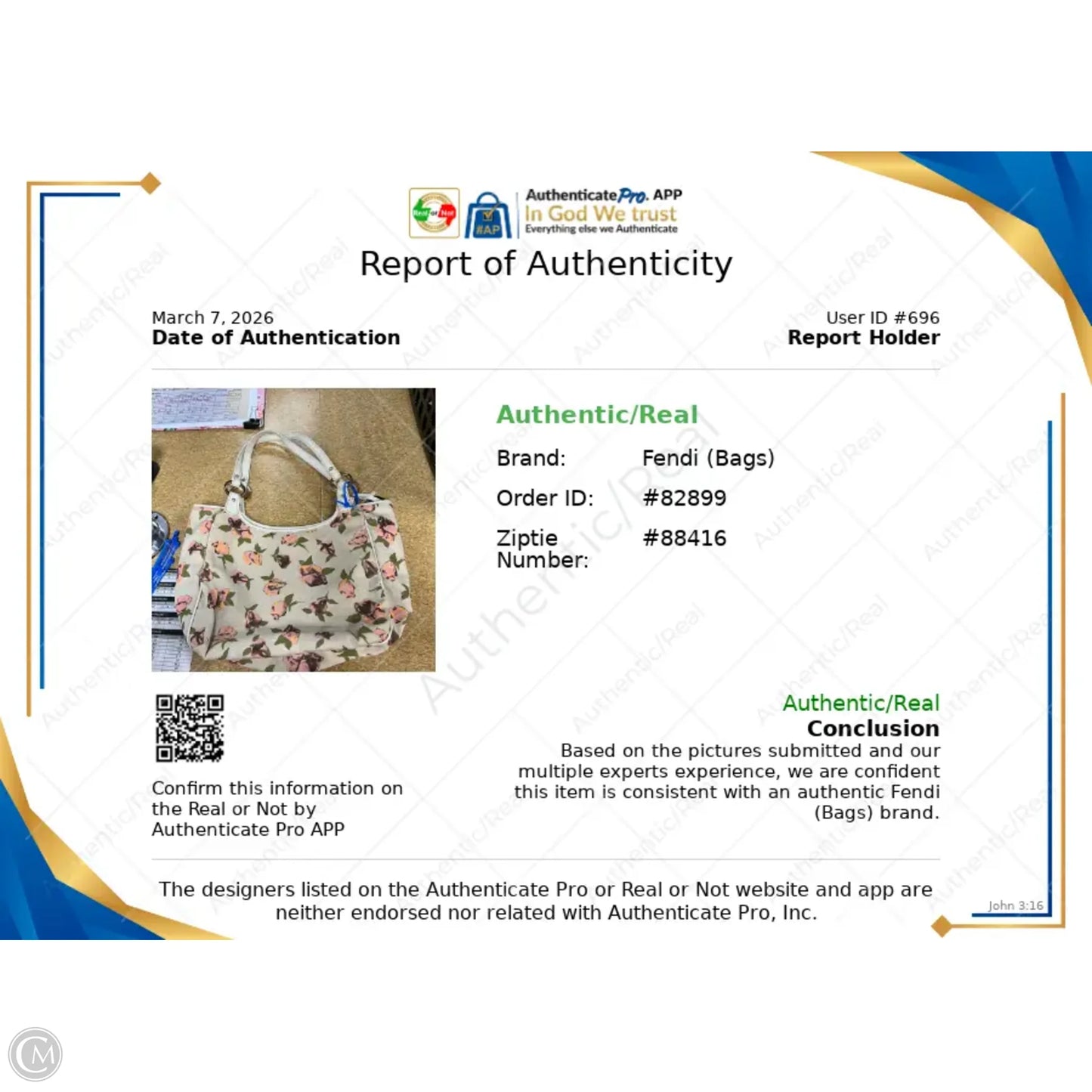 Handbag Luxury Designer By Fendi, Size: Medium