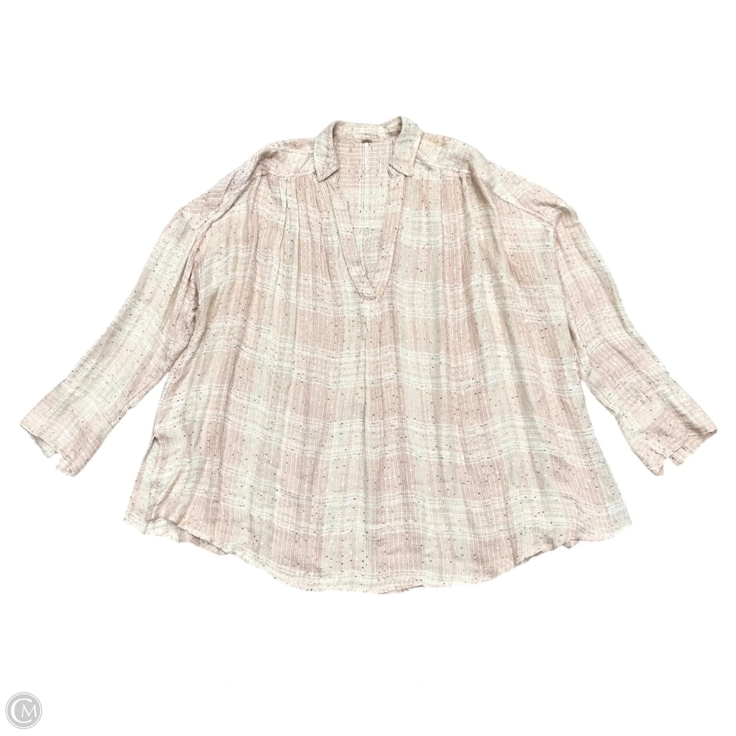 Top Long Sleeve By Free People In Peach, Size: L