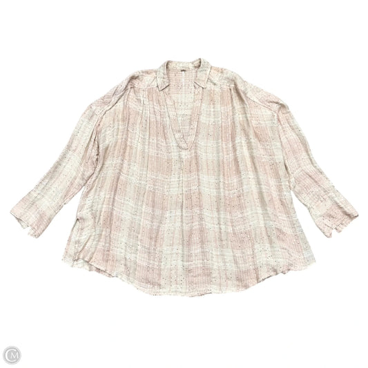 Top Long Sleeve By Free People In Peach, Size: L