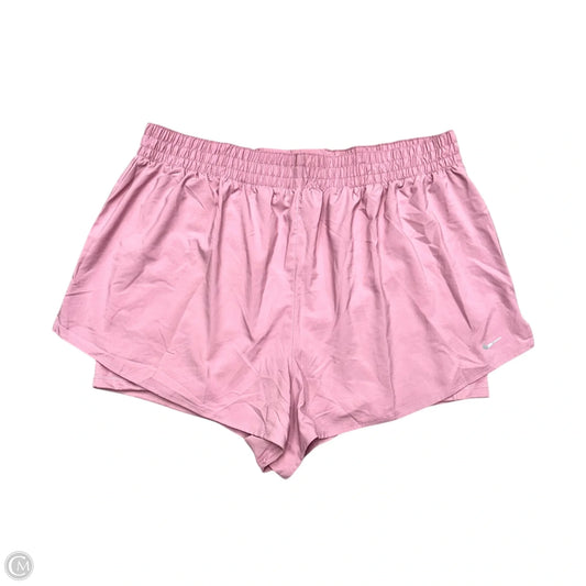 Athletic Shorts By Nike Apparel In Pink, Size: 3x