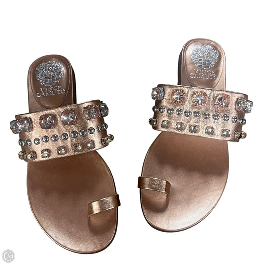 Sandals Flats By Vince Camuto In Rose Gold, Size: 6