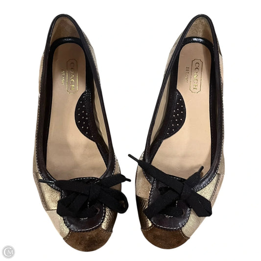 Shoes Designer By Coach In Brown & Tan, Size: 6