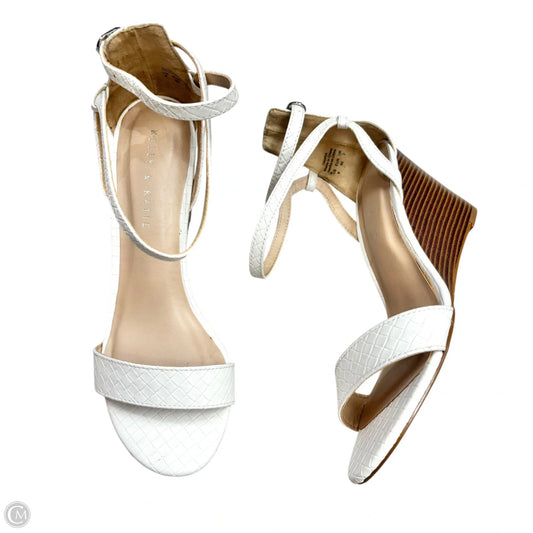 Sandals Heels Wedge By Kelly And Katie In White, Size: 9