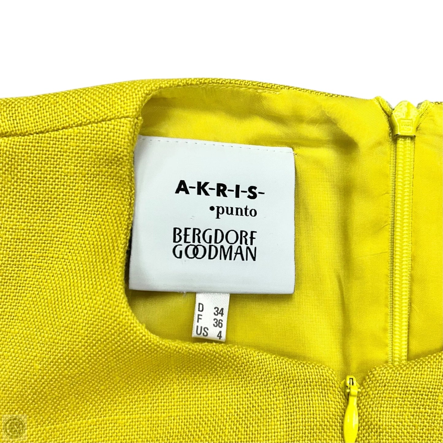 Dress Party Midi By Akris In Yellow, Size: S