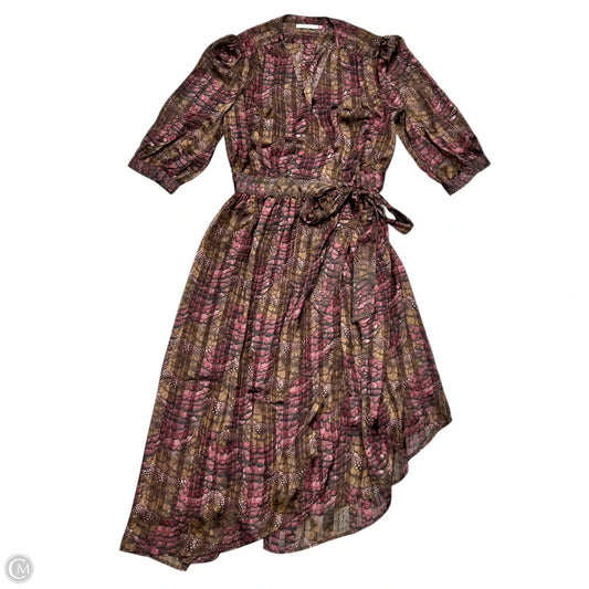 Dress Casual Midi By Scotch & Soda In Black & Purple, Size: M