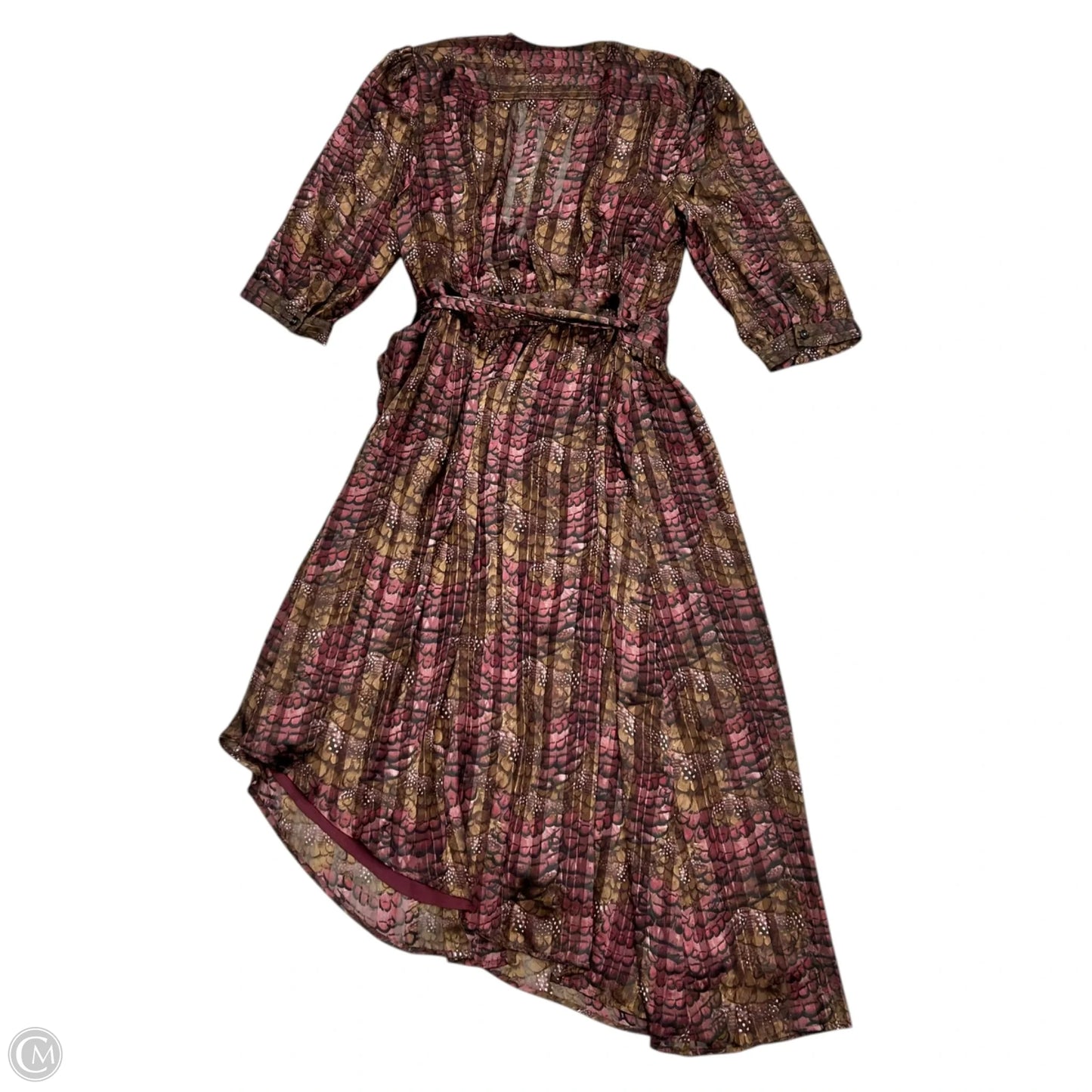 Dress Casual Midi By Scotch & Soda In Black & Purple, Size: M