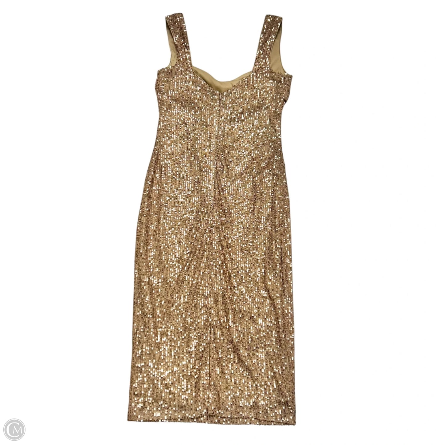 Dress Casual Midi By Badgley Mischka In Bronze, Size: Xs