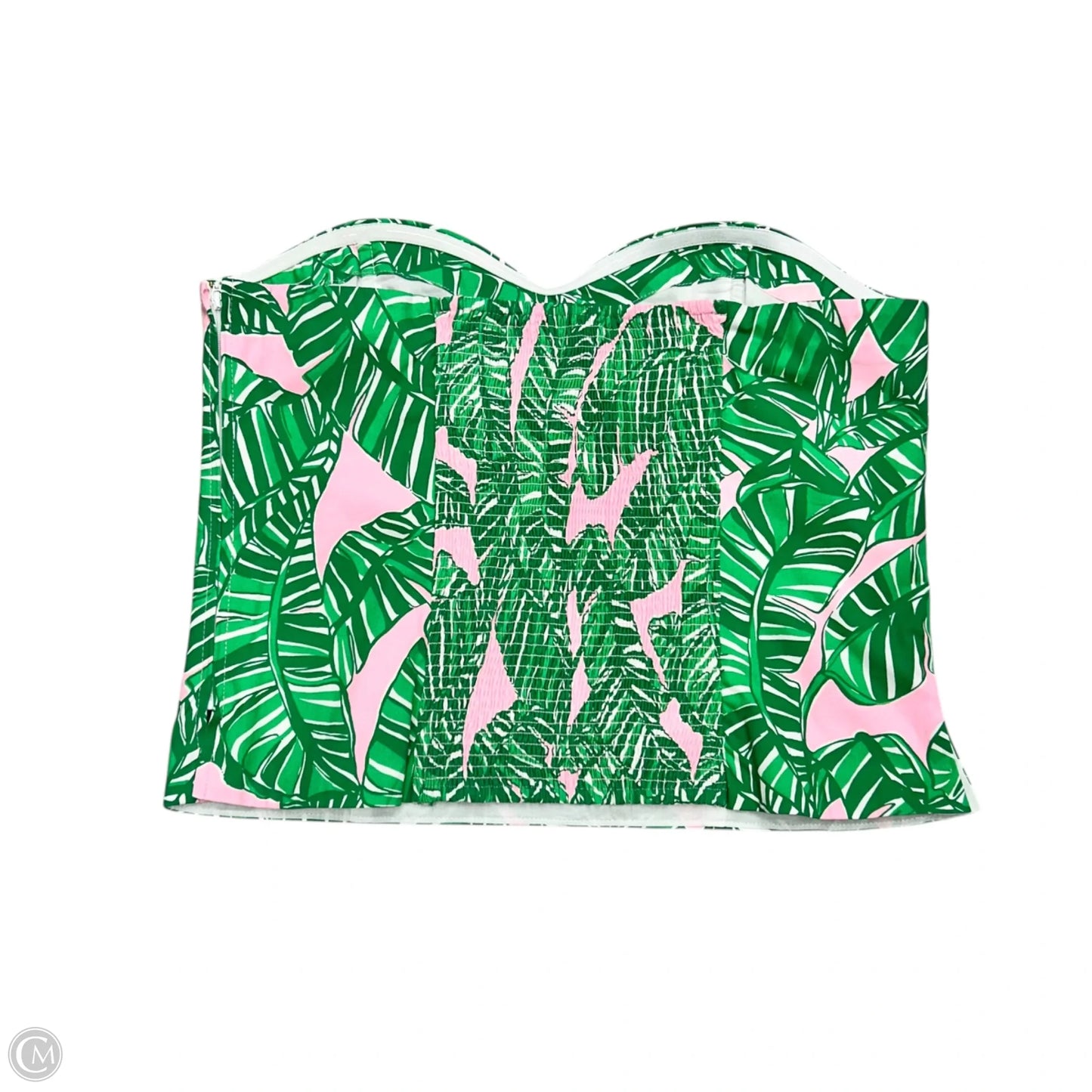 Top Sleeveless Designer By Lilly Pulitzer In Green & Pink, Size: M