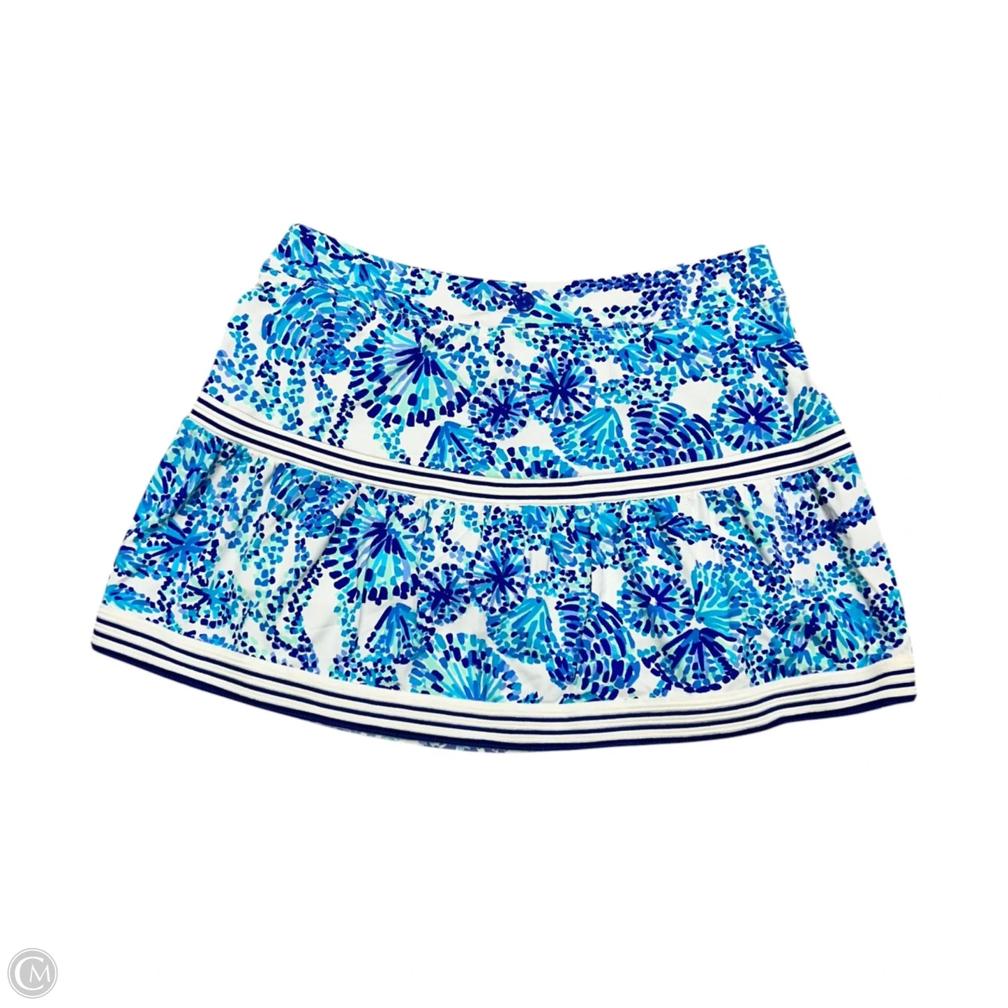 Skort Designer By Lilly Pulitzer In Blue & White, Size: S