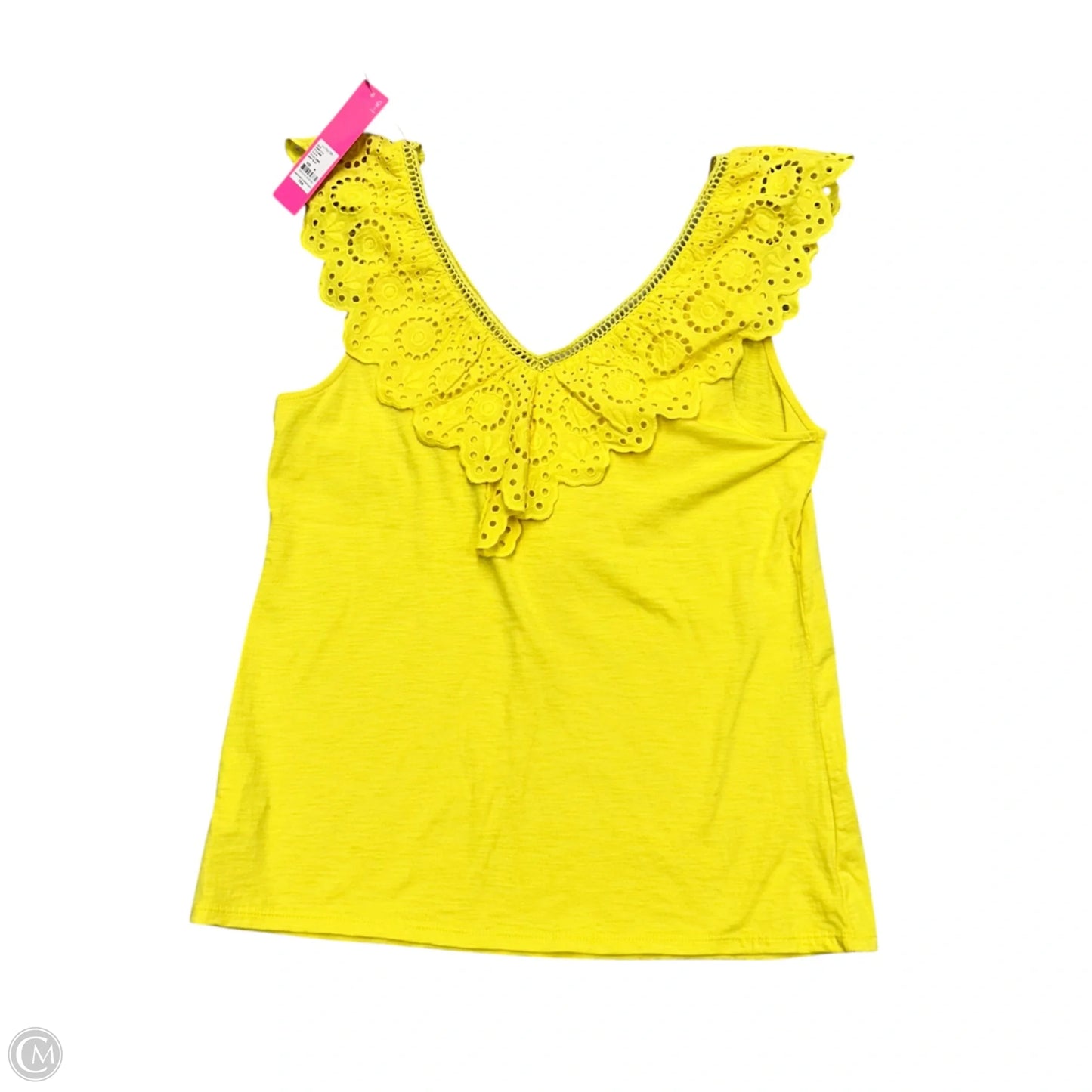 Top Sleeveless Designer By Lilly Pulitzer In Yellow, Size: M