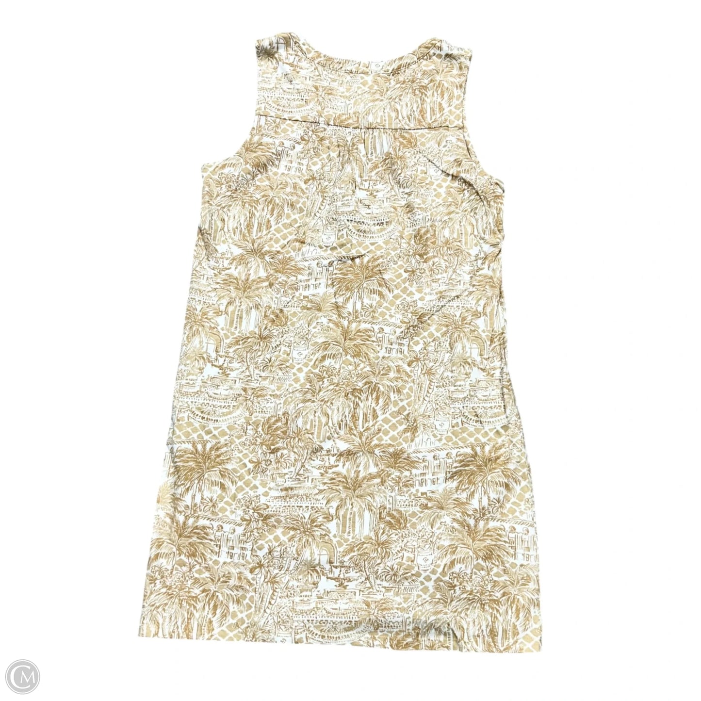 Shorts Designer By Lilly Pulitzer In Tan & White, Size: M