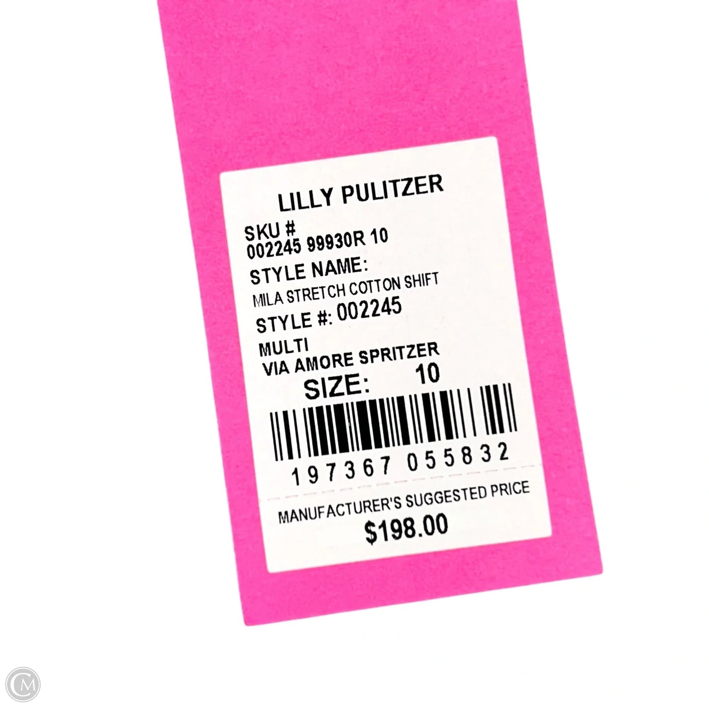 Dress Designer By Lilly Pulitzer In Green & Pink, Size: M