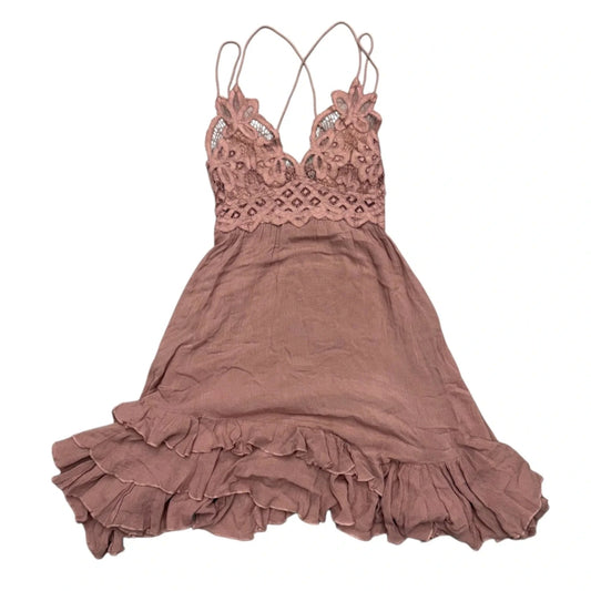 Dress Casual Midi By Free People In Mauve, Size: Xs