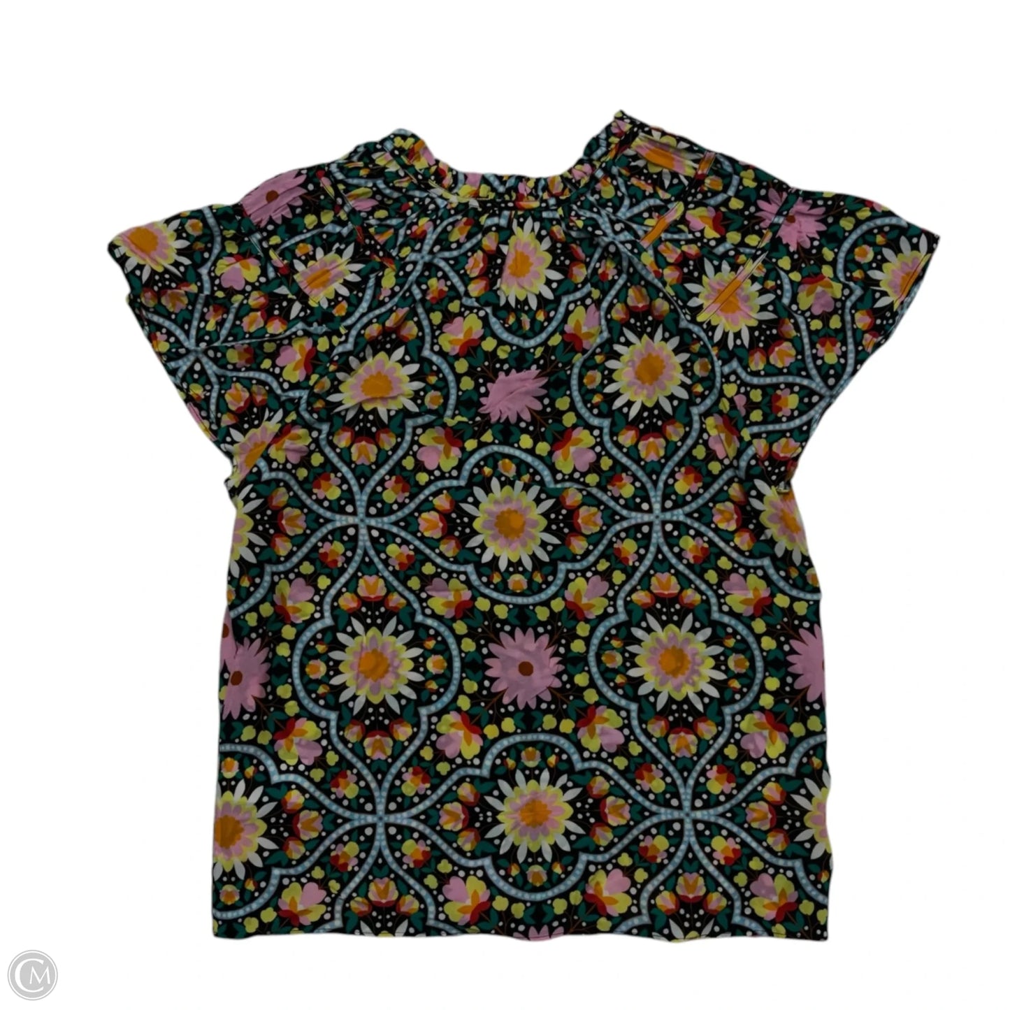 Top Short Sleeve By Caballero In Floral Print, Size: Xs