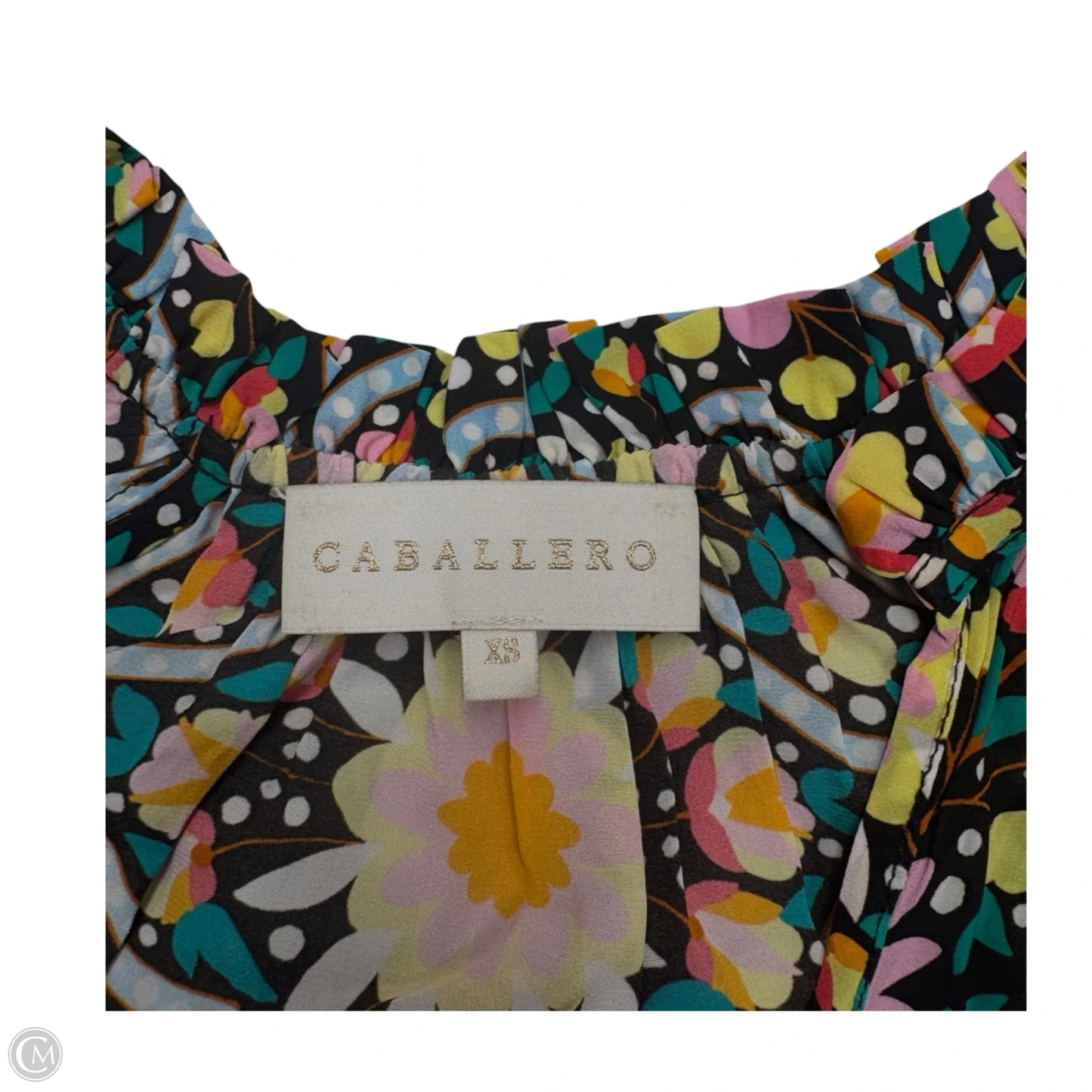 Top Short Sleeve By Caballero In Floral Print, Size: Xs