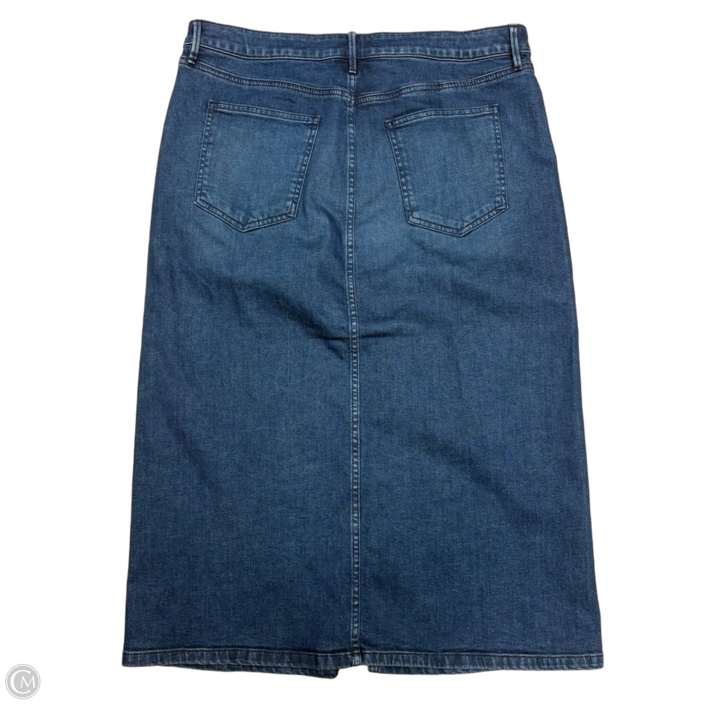 Skirt Midi By Ann Taylor In Blue Denim, Size: 14
