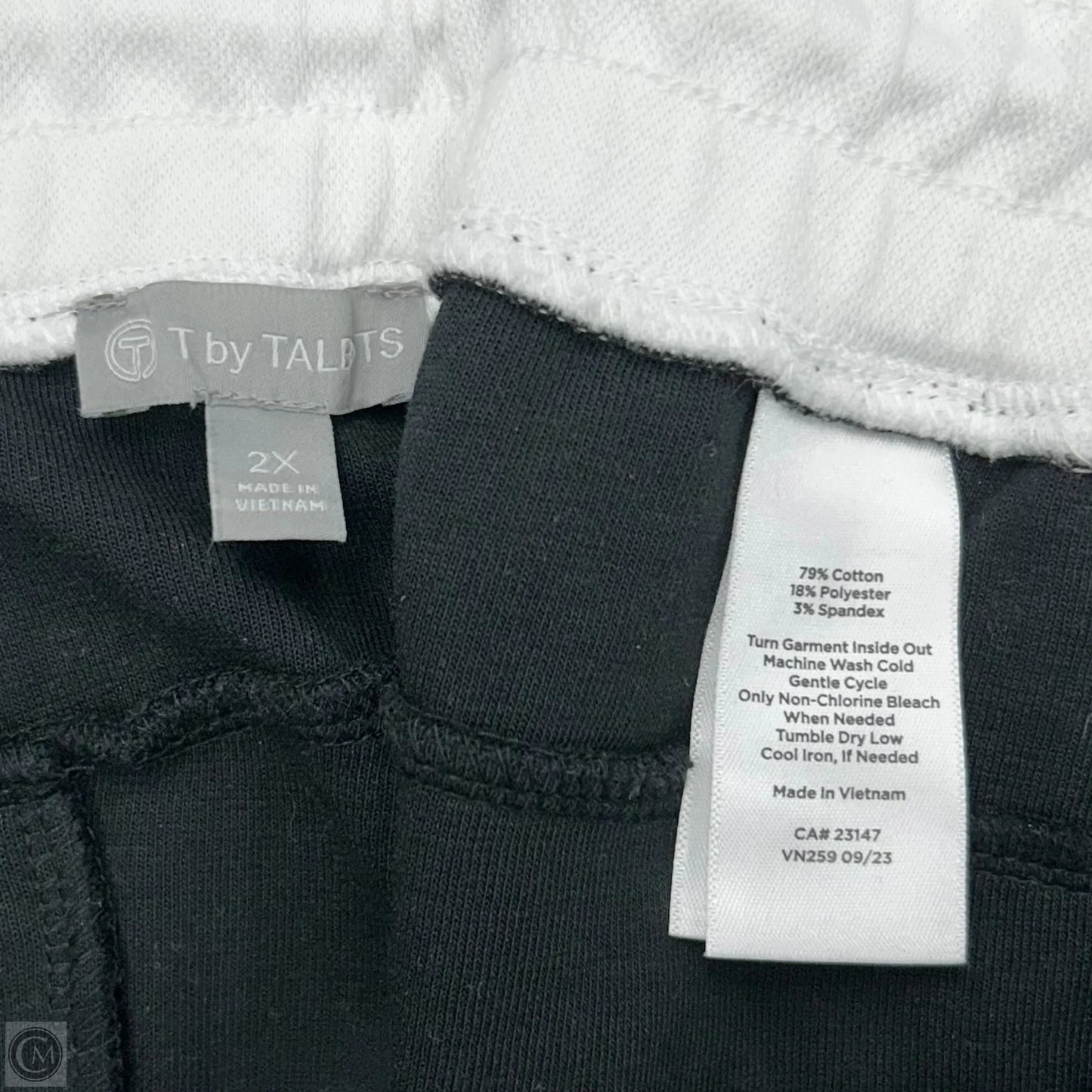 Athletic Pants By Talbots In Black & White, Size: 2x