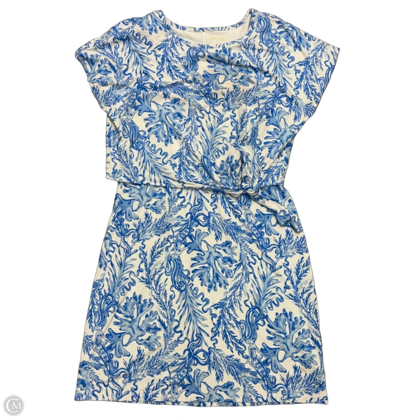 Dress Designer By Lilly Pulitzer In Blue & White, Size: L