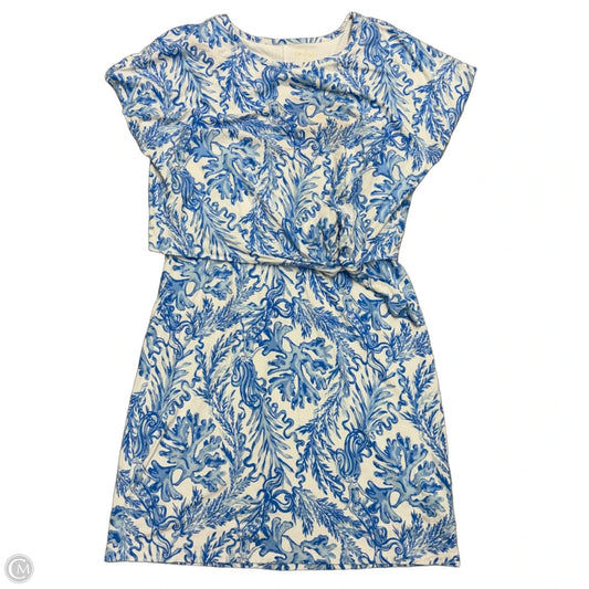 Dress Designer By Lilly Pulitzer In Blue & White, Size: L